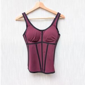 NWT HoneyLove Purple/Black Boldness Shapewear Sculpting Control Tank, size S